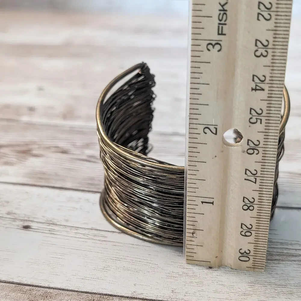 Vintage Cuff Bracelet Brassy Tone - Some Bending